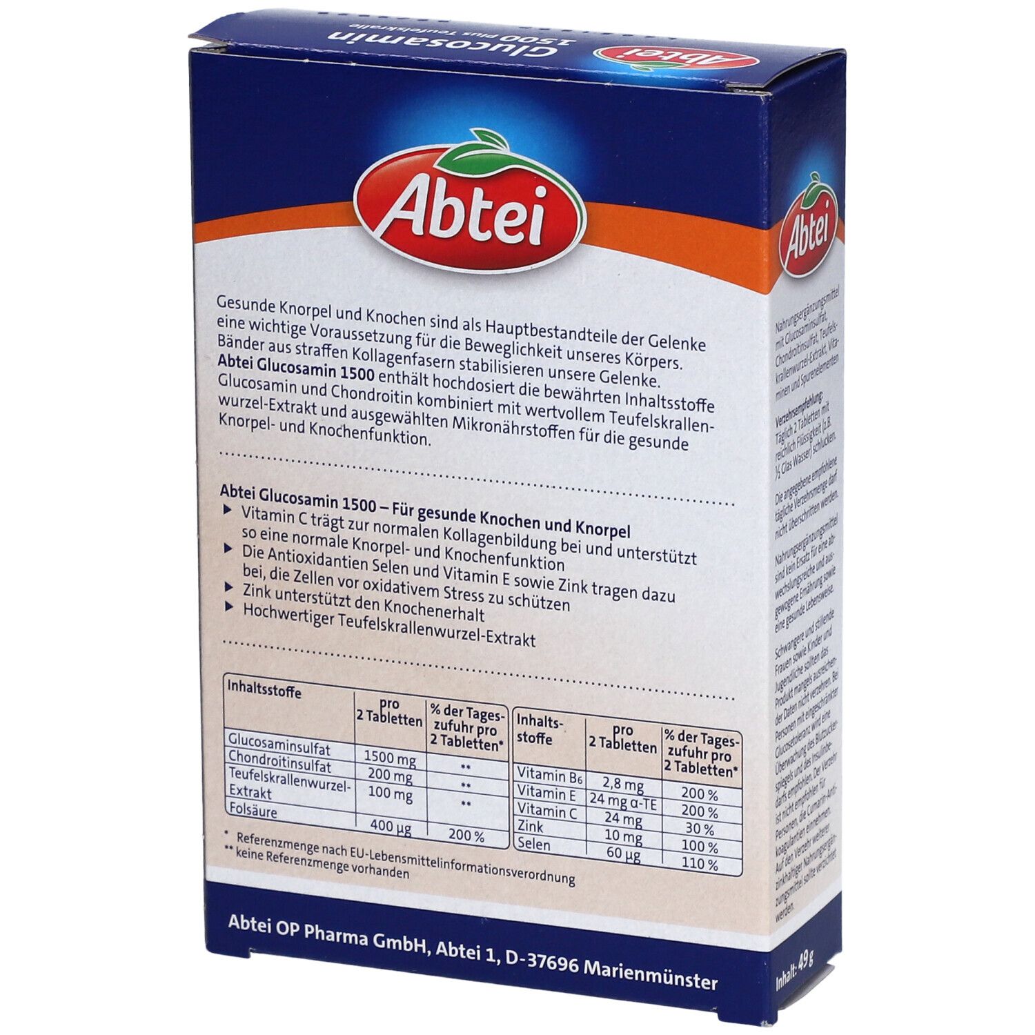 Abtei Glucosamin 1500 Plus