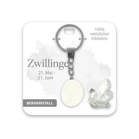 bb Klostermann Schlüsselanhänger Edelstein Zwillinge