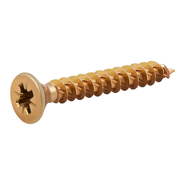 Vis à bois Turbodrive Premium pozidriv zinguée jaune 5x40 mm - 500 pièces