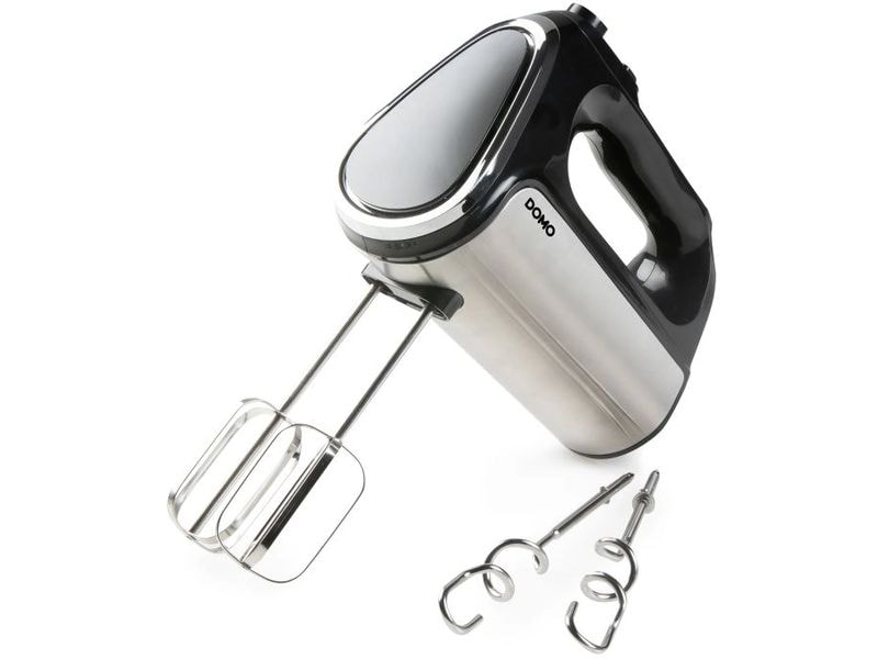Domo Handmixer DO9258M Schwarz/Silber Handrührgerät mit langlebigem DC-Motor