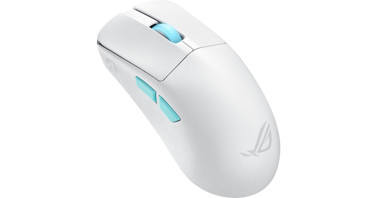 ASUSROG Harpe Ace Aim Lab Edition gaming muis  (Wit, 100 - 36.000 dpi, USB 2.0, 2,4 GHz, Bluetooth, RGB leds)