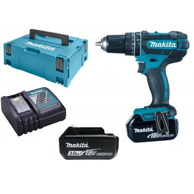 Makita DDF482RFJ 18V Li-ion accu boor-/schroefmachine set (2x3.0Ah) in Mbox
