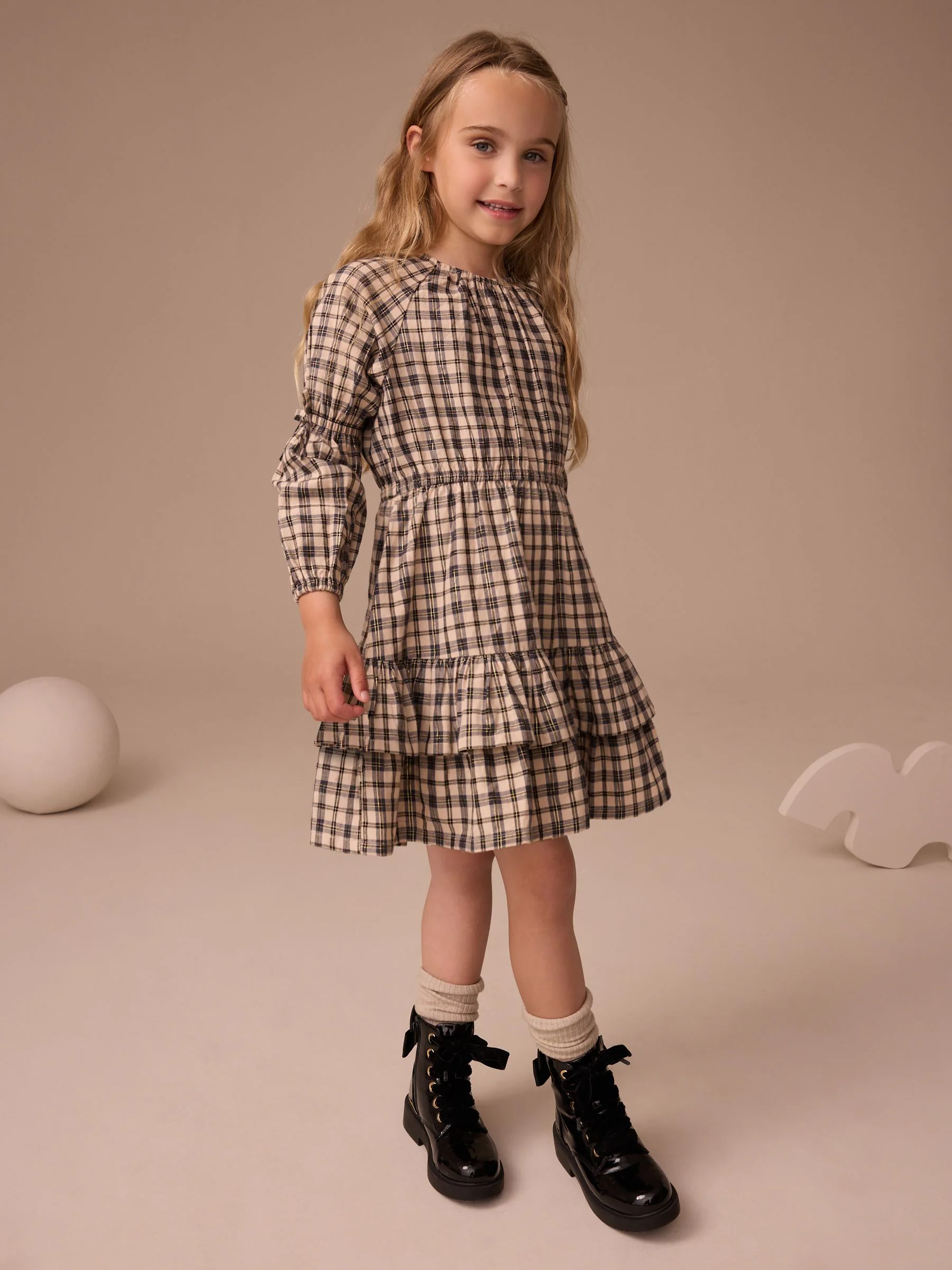 Neutraal - Check Dress (3-16yrs)