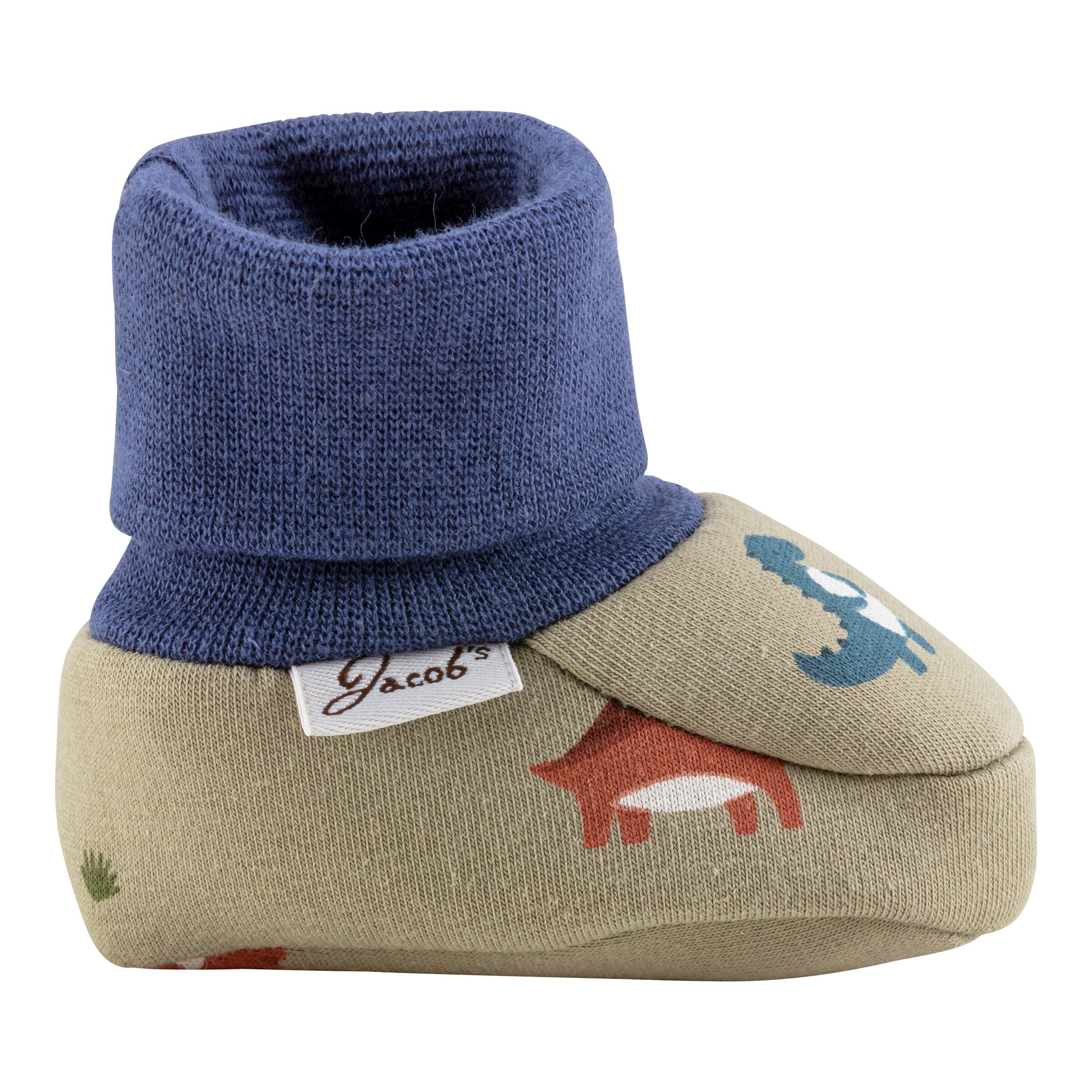Jacob`s Baby-Schlupfschuhe Dinos grün/bunt