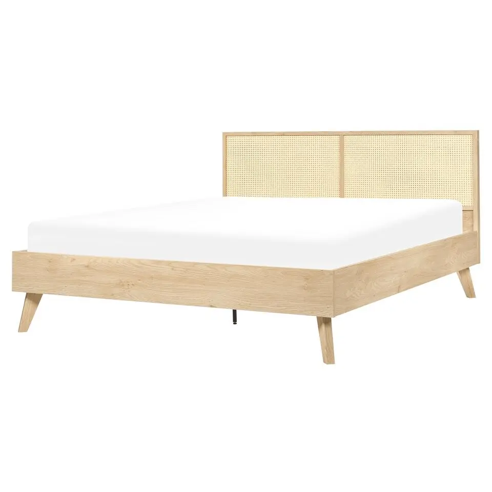 MONPAZIER - Tweepersoonsbed - Lichthout - 160 x 200 cm - Populierhout
