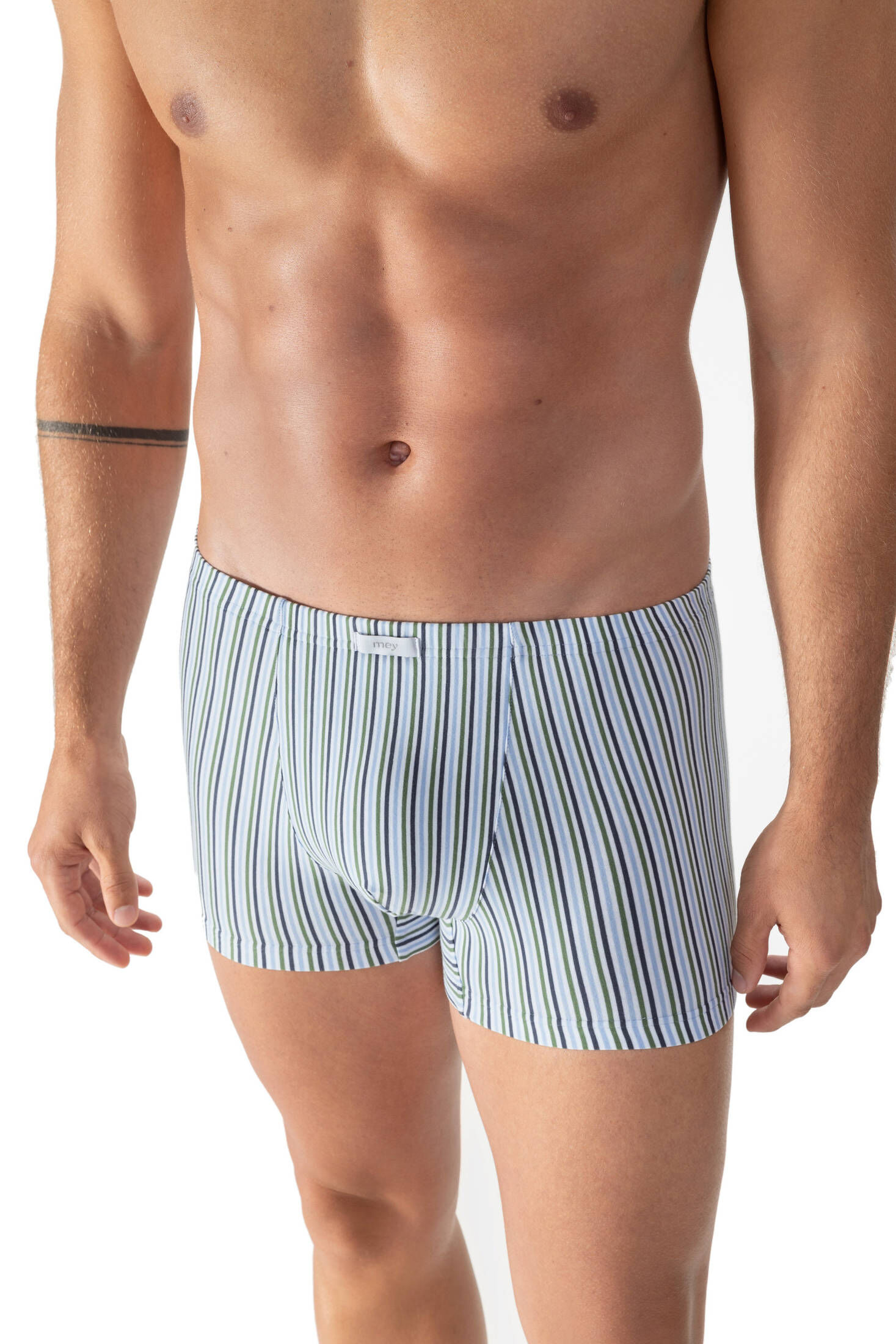 mey| Herren Shorty Serie Light Stripes