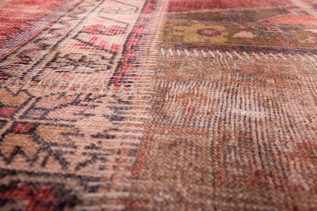 Gino Falcone Fellteppich »Elena 73« fellförmig 3 mm Höhe Kunstfell, bedruckt, Patchwork Design