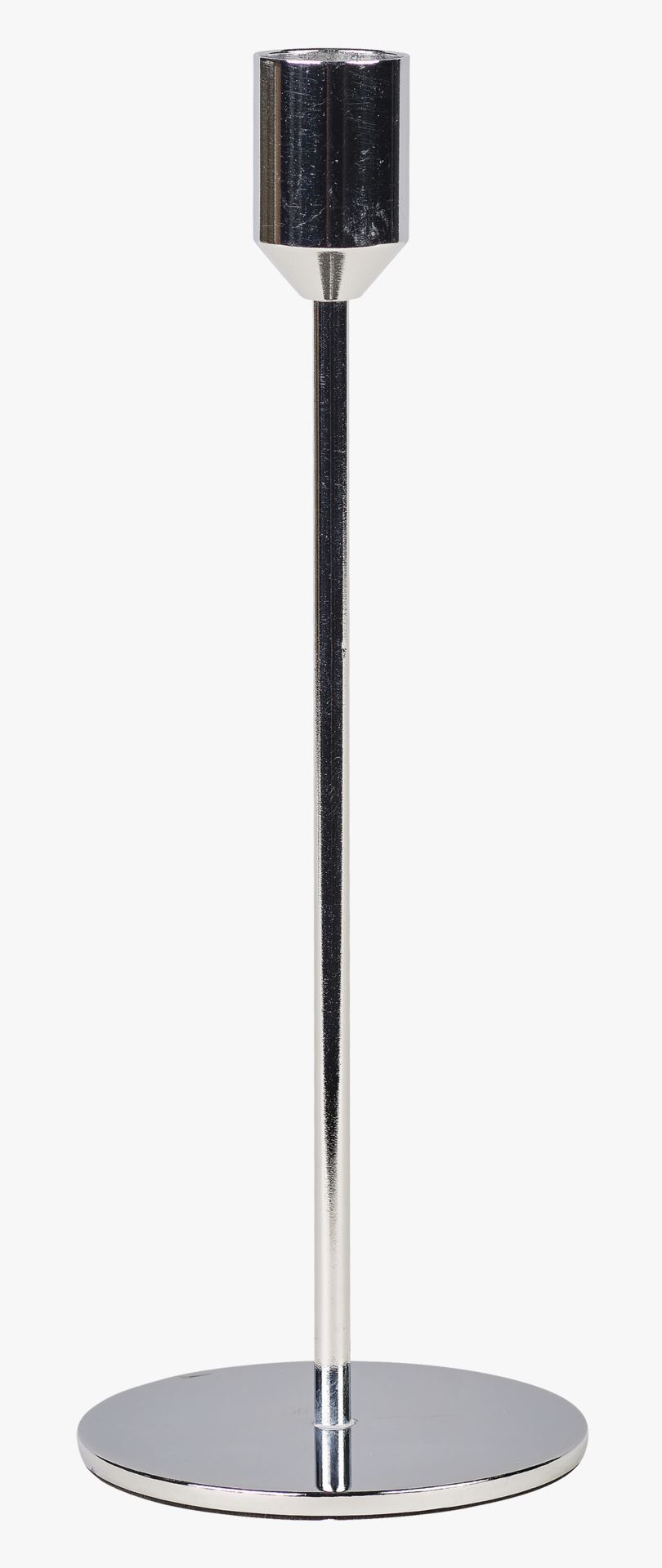 Lysestake sølv - 7,8x7,8x21,8 cm