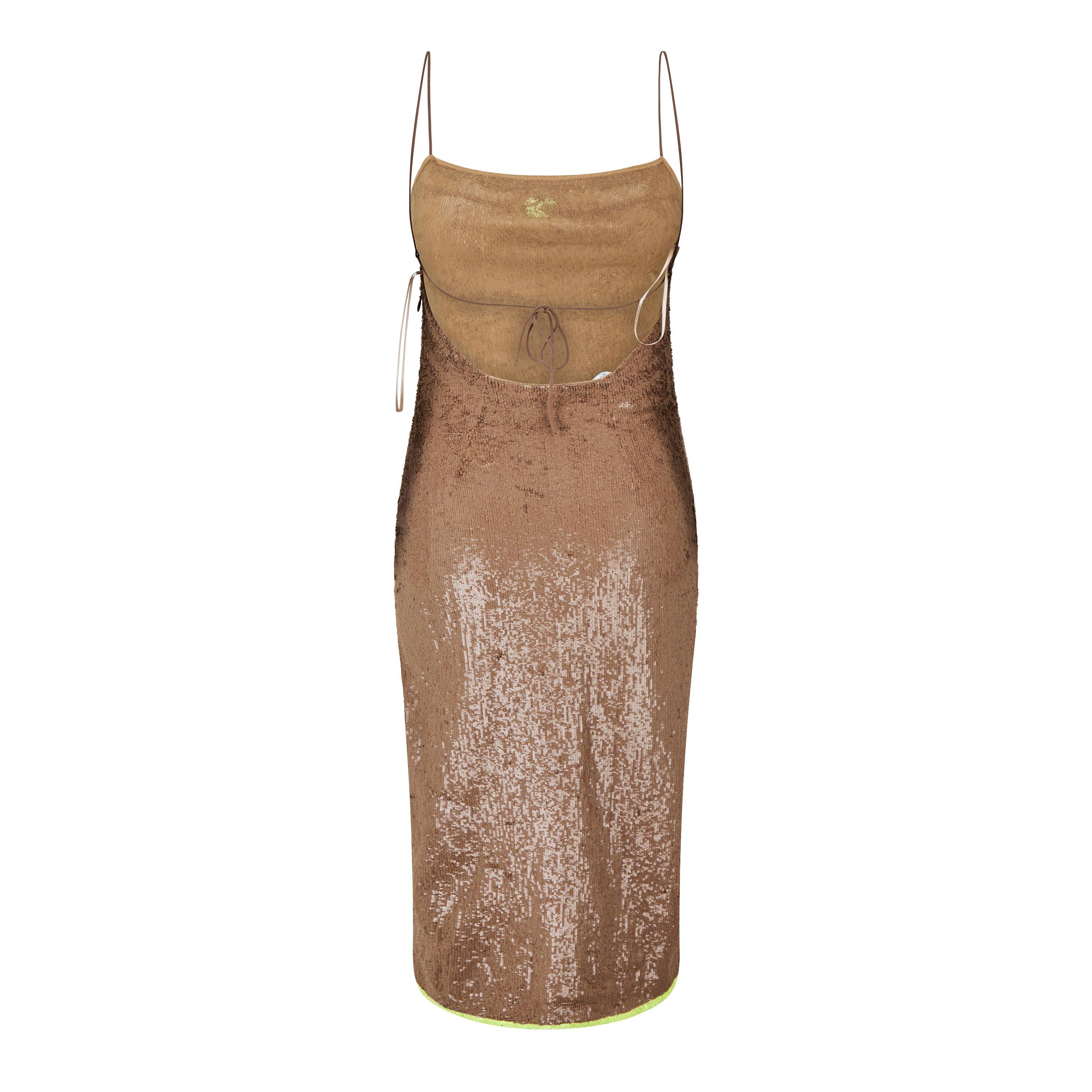 Off White Sequin Dress
