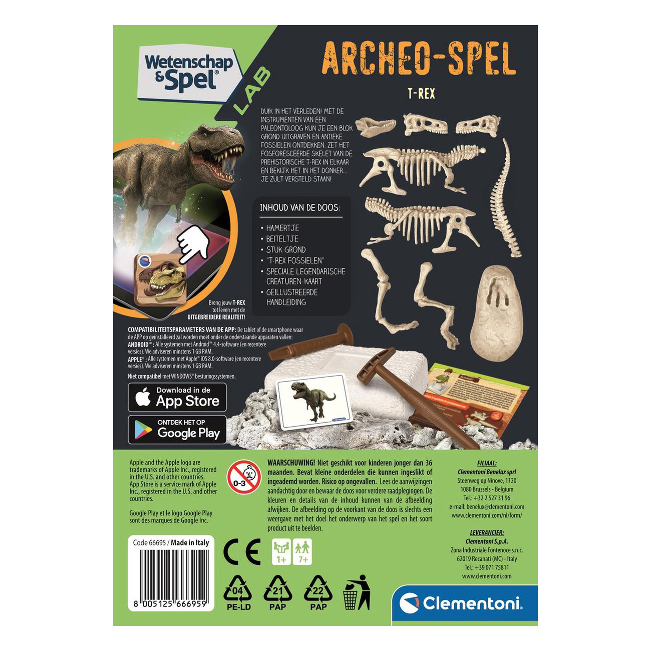 Wetenschap & Spel Archeospel - T-Rex Fluo
