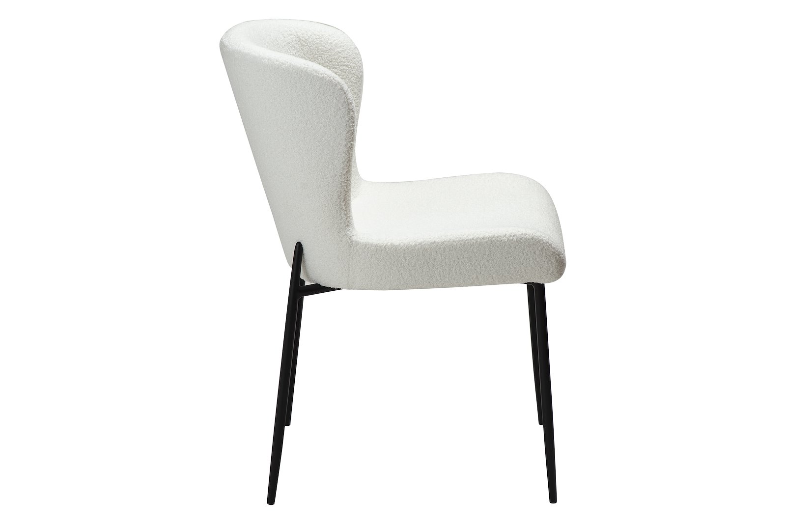 Glam spisestol Tekstil Bouclé RPES snow og sorte ben
