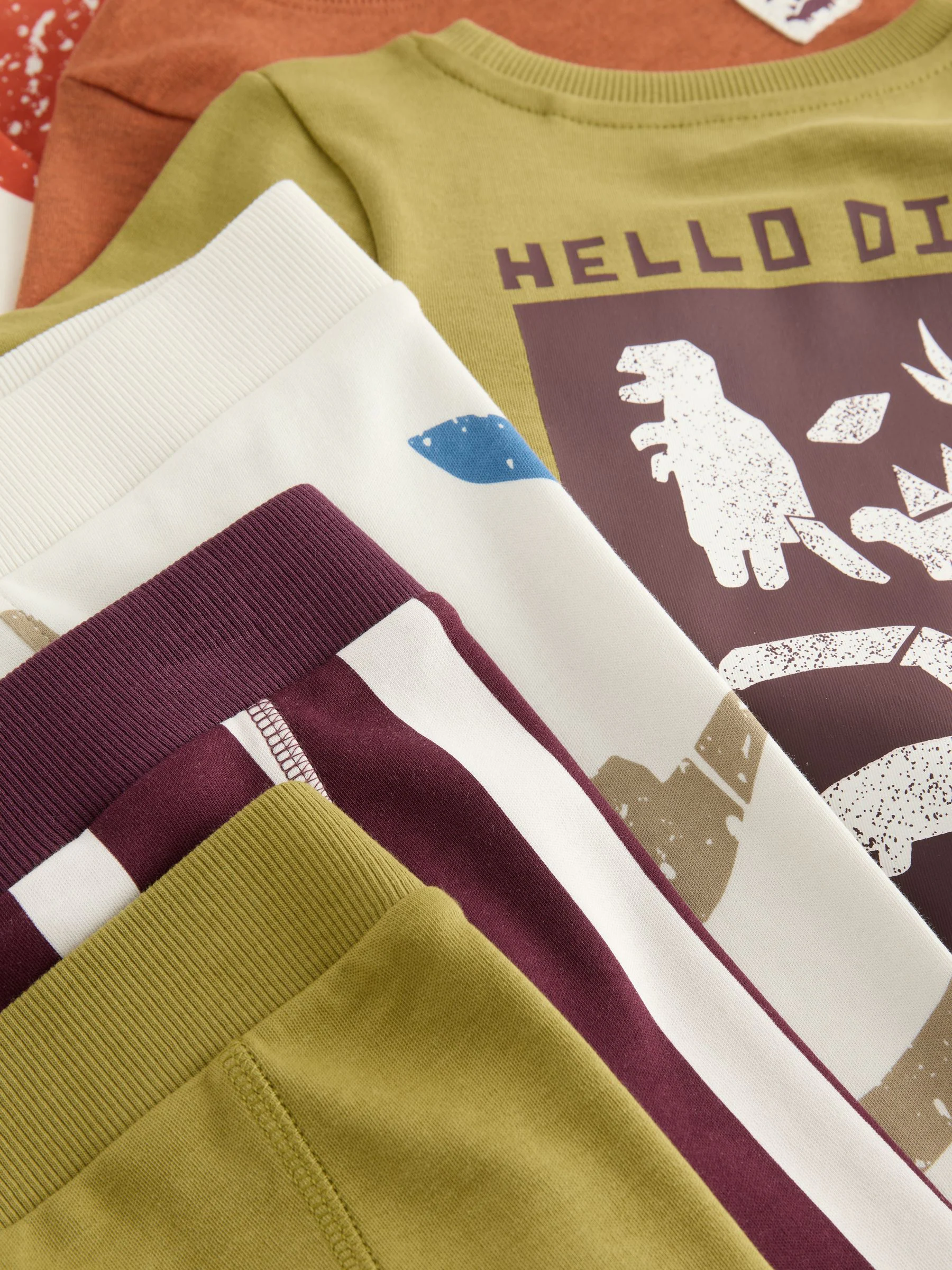 Meerdere felle kleuren met dino - Verpakking van 3 knusse pyjama's (9 mnd-10 jr)