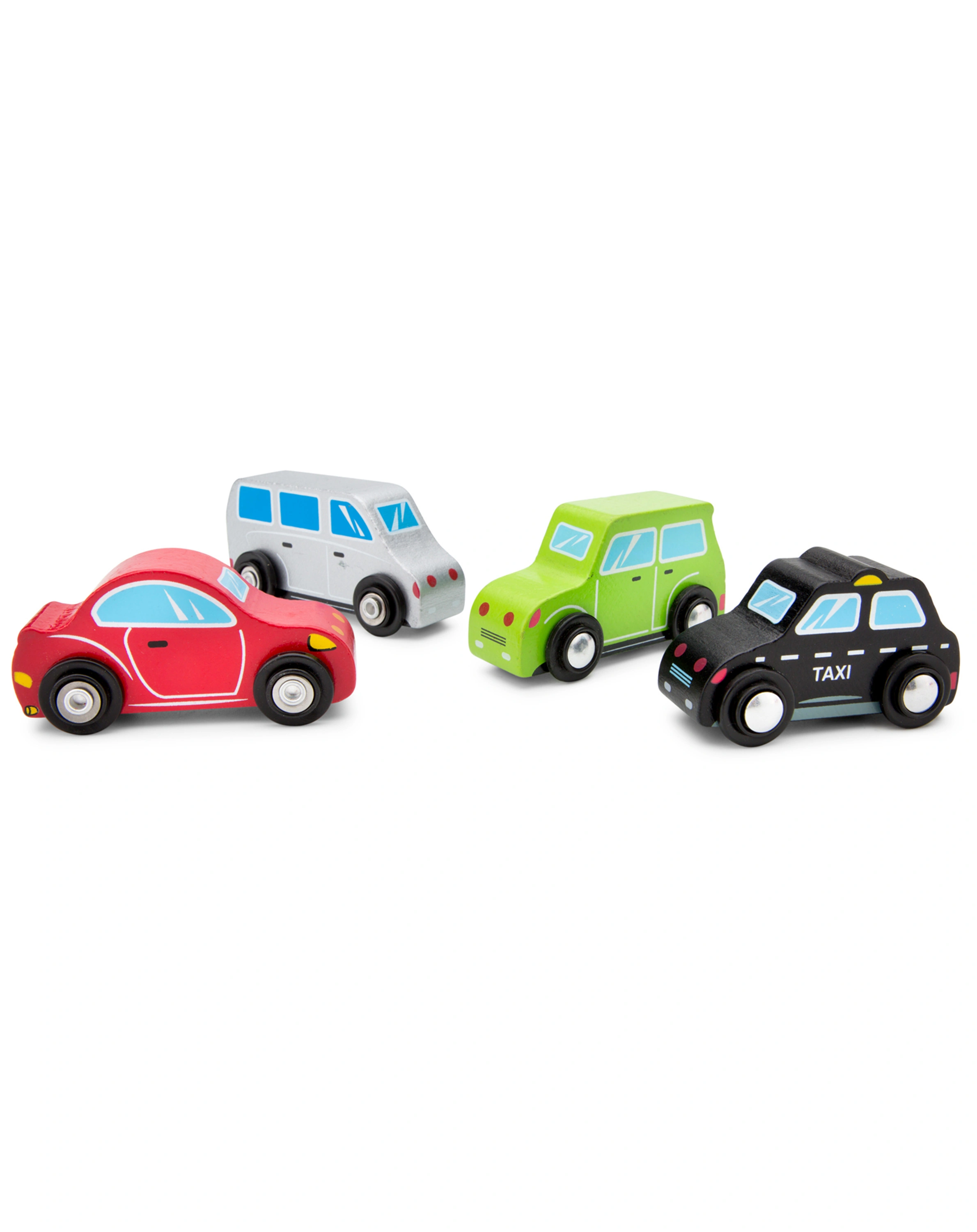 Minifahrzeuge 4er-Set aus Holz