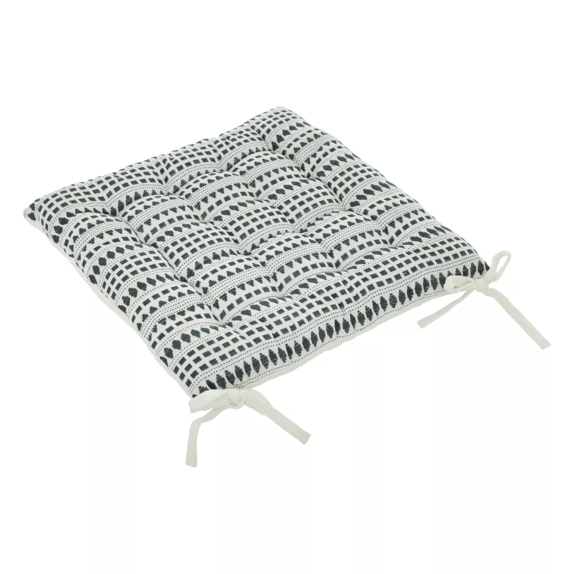 Coussin de chaise carré coton recyclé (38 x 38 cm) Micah Bleu