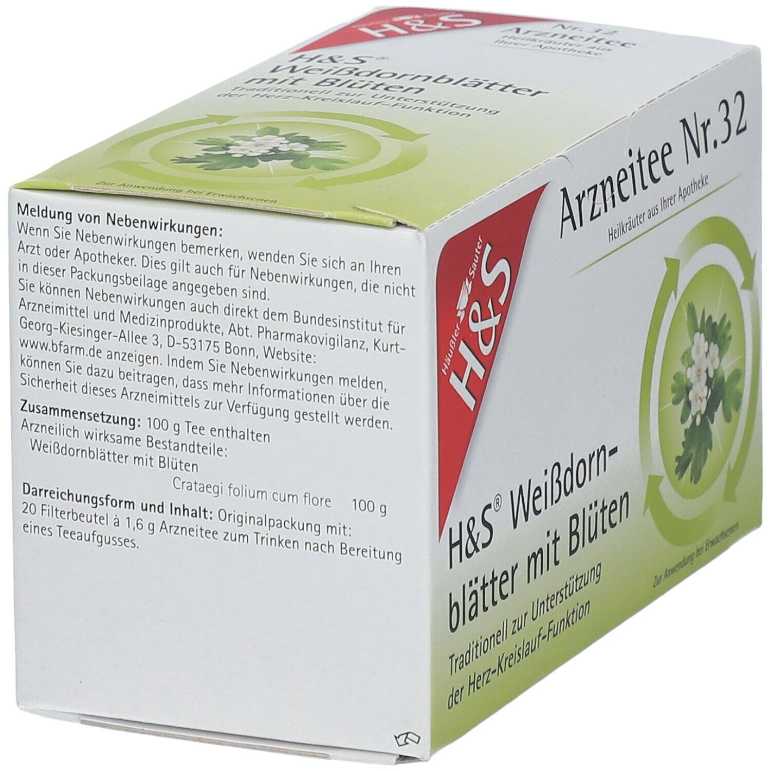 H&S Weissdornblätter mit Blüten Nr. 32