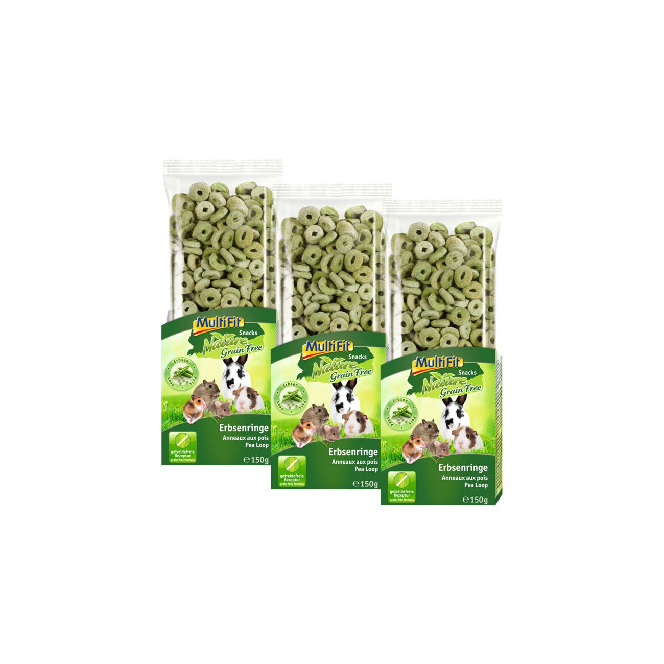 MultiFit Grain Free Erbsenringe 3x150g