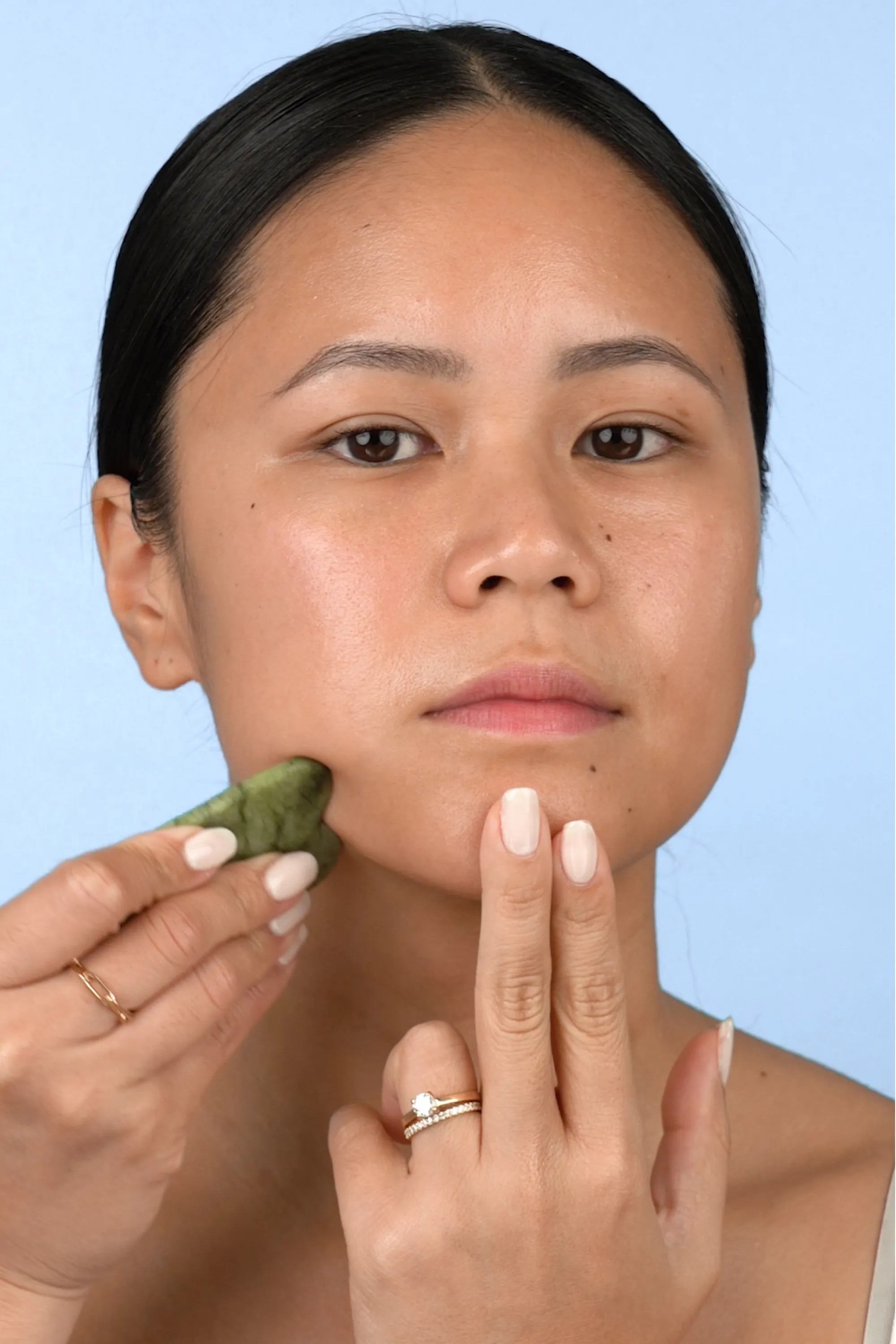 Mélusine Gua Sha en jade vert
