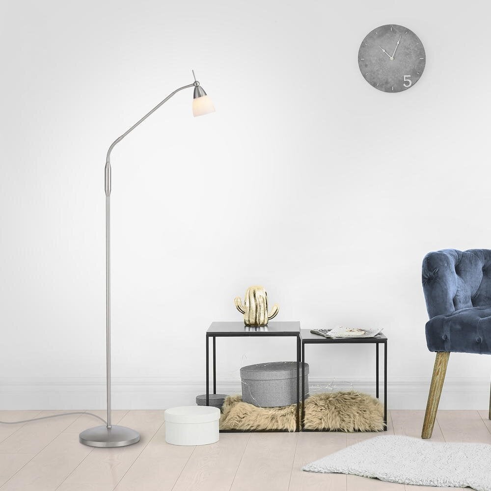 Pino LED vloerlamp in mat zilver, 2,6W, 265lm, G9