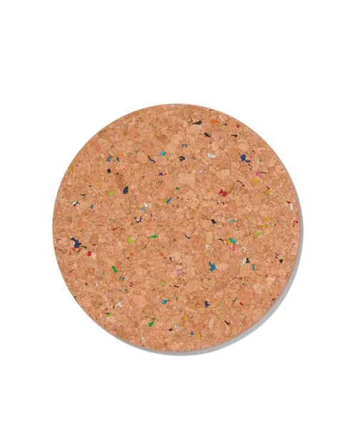dessous de plat théière Ø 18 cm liège terrazzo recyclé