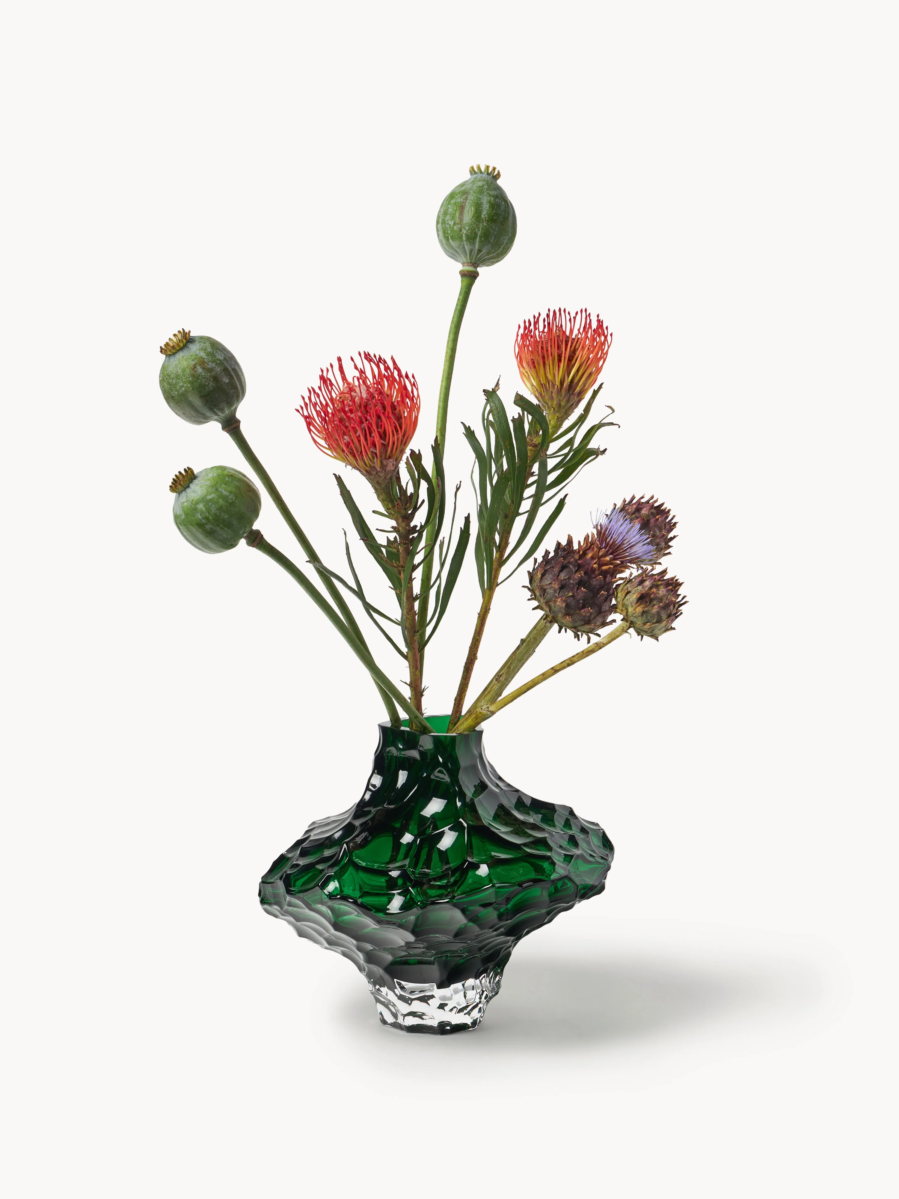 Mondgeblazen glazen vaas Canyon, H 23 cm