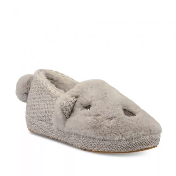 Chaussons lapin GRIS MERRY SCOTT