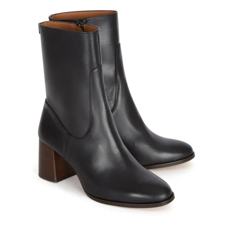 Anthology Paris Bottines Gabrielle Cuir | Noir