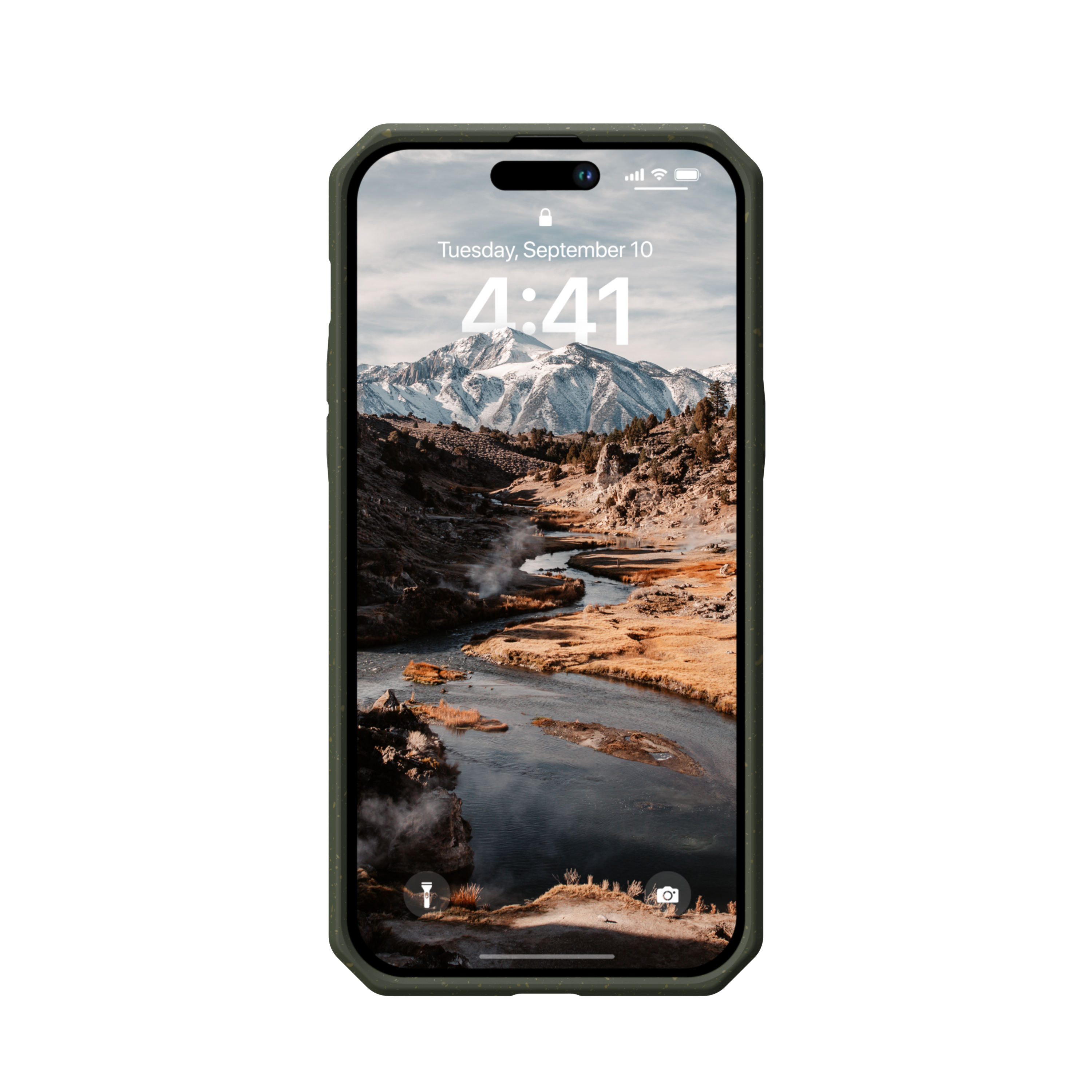 iPhone 14 Pro Max Bio Gummi Schutzhülle Outback Eco Friendly Nachhaltig Kompostierbar (114075117272) - Olive Drab