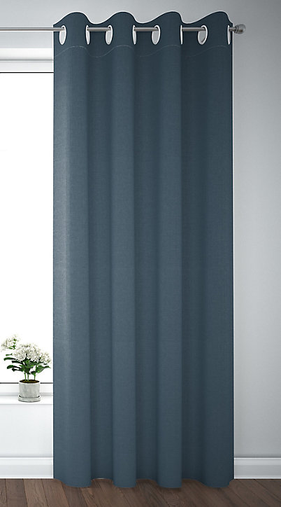 Rideau occultant Novan GoodHome bleu nuit L.260 x l.140 cm