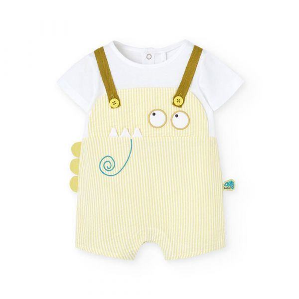 Boboli Pelele Poplin Striped 2 Anos Bicolor Anise List - 8445470566663