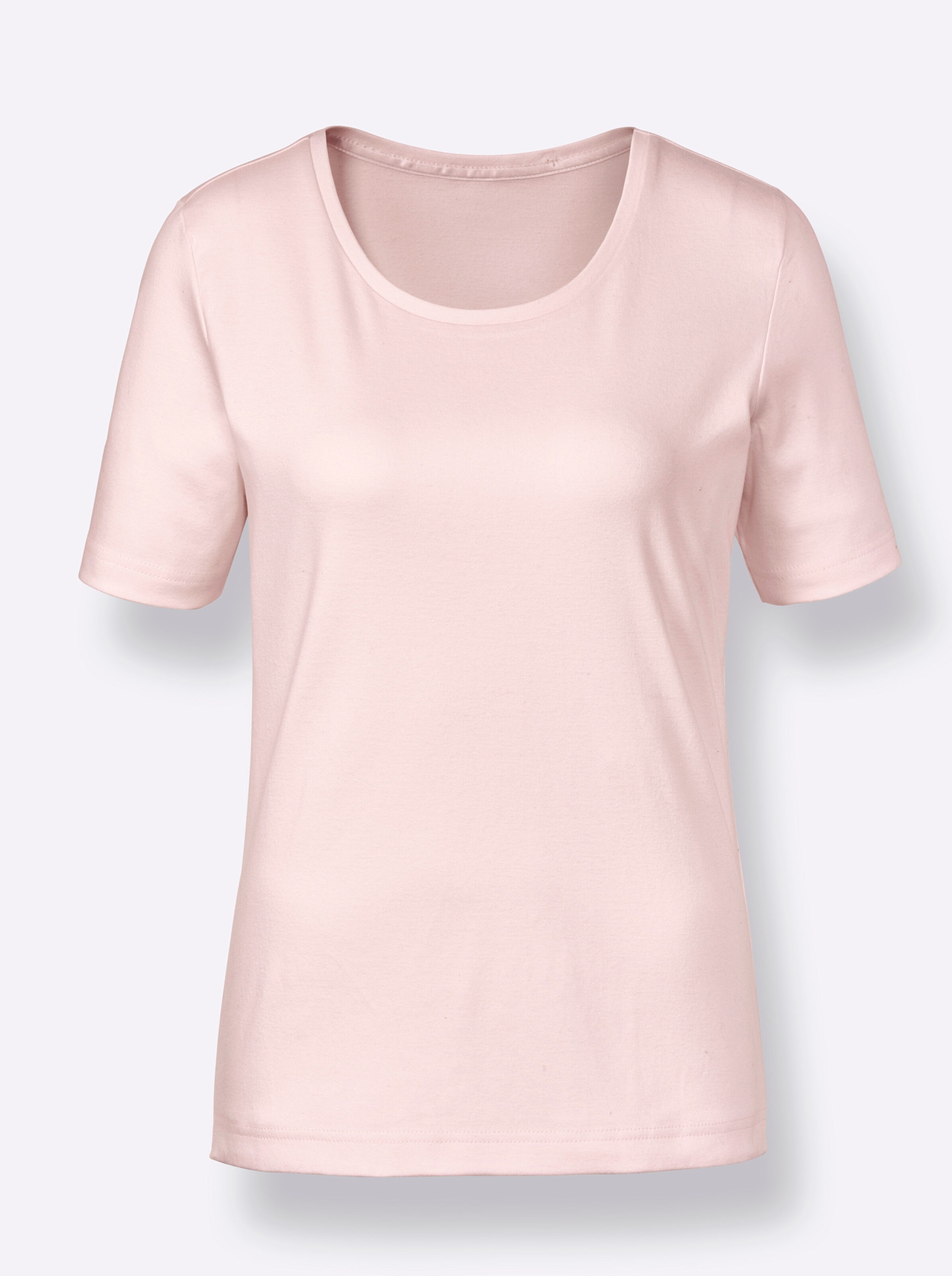 CREATION L PREMIUM Baumwoll-Shirt in rosé