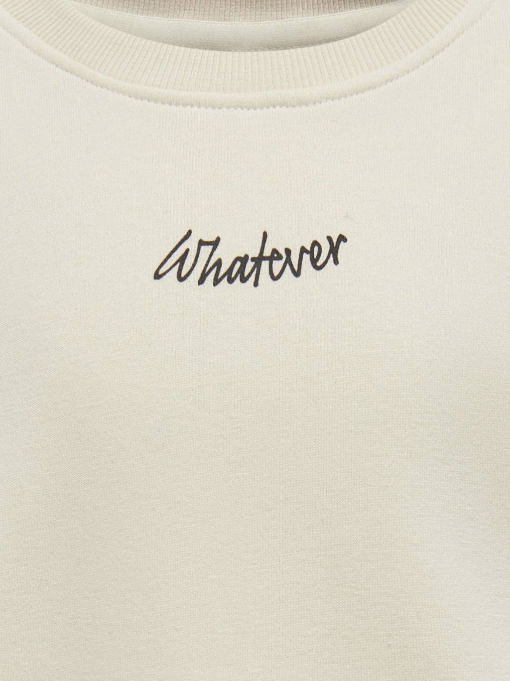 ONLY sweater KOGAUDREY met backprint ecru/grijs