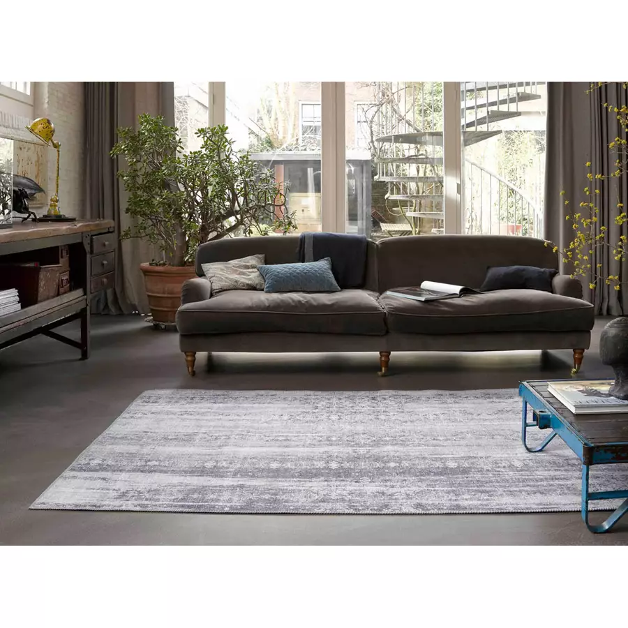 Wecon home Kurzflorteppich Alaska grau