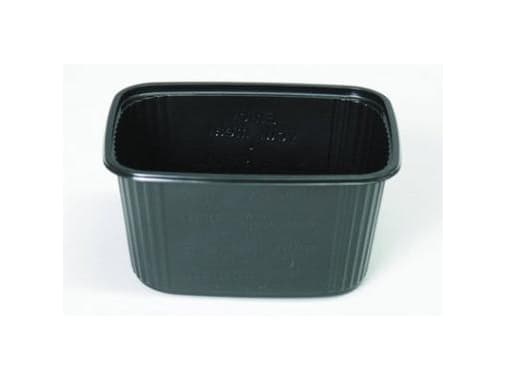 Salatbæger 250 gr 108x82x47 mm Rektangulær PS Sort,10 pk x 100 stk/krt