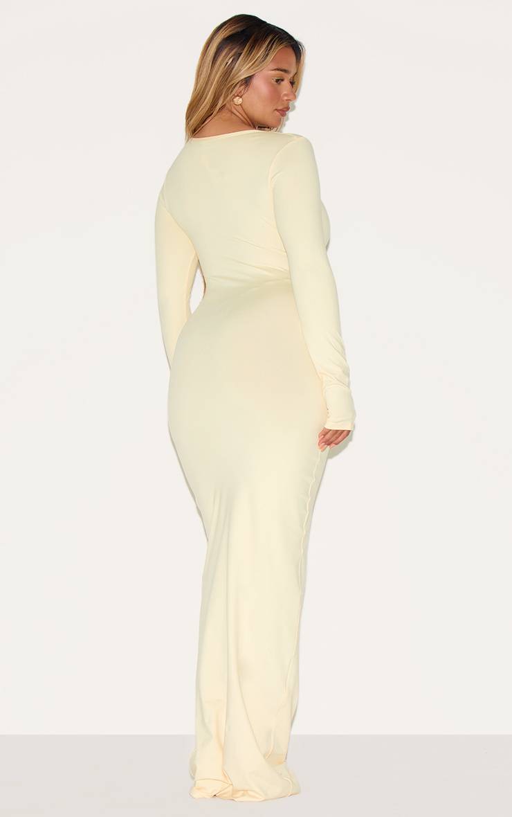 Butter Yellow Robe Longue Sculptante Décolleté Cœur Shape