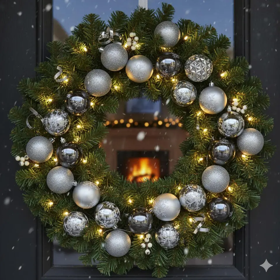 Inge Christmas Goods Kerstballen - 12 stuks - antraciet - 6 cm