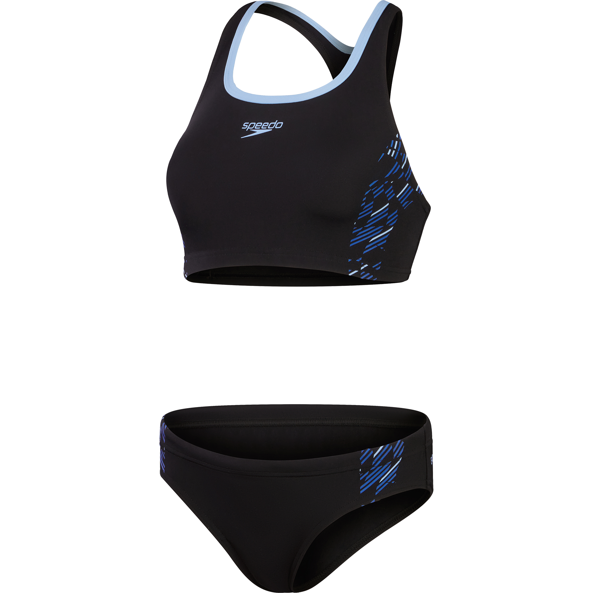 Speedo Placement Bikini Damen schwarz