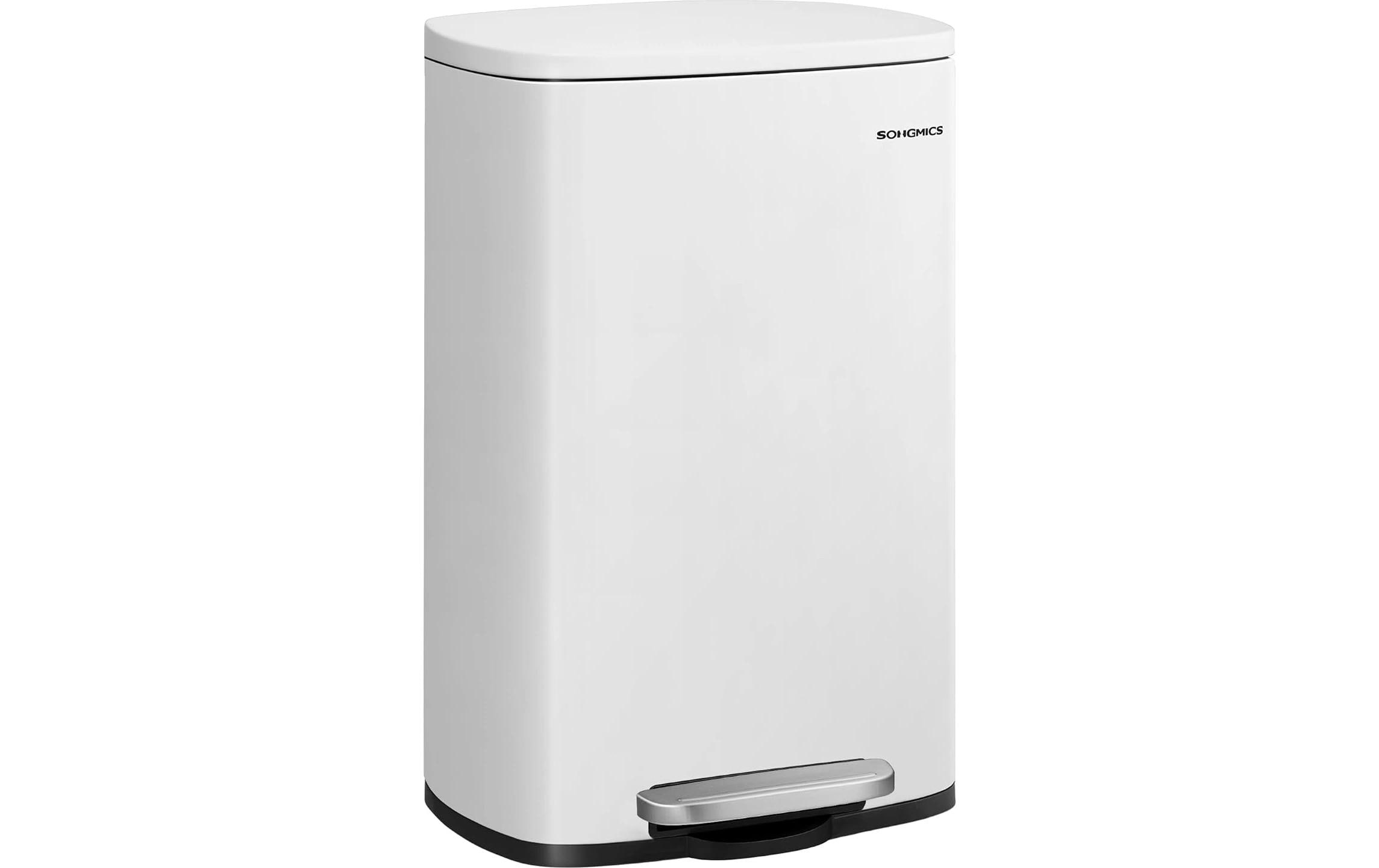 Abfalleimer 50 l, Weiss<br>Stylischer Treteimer