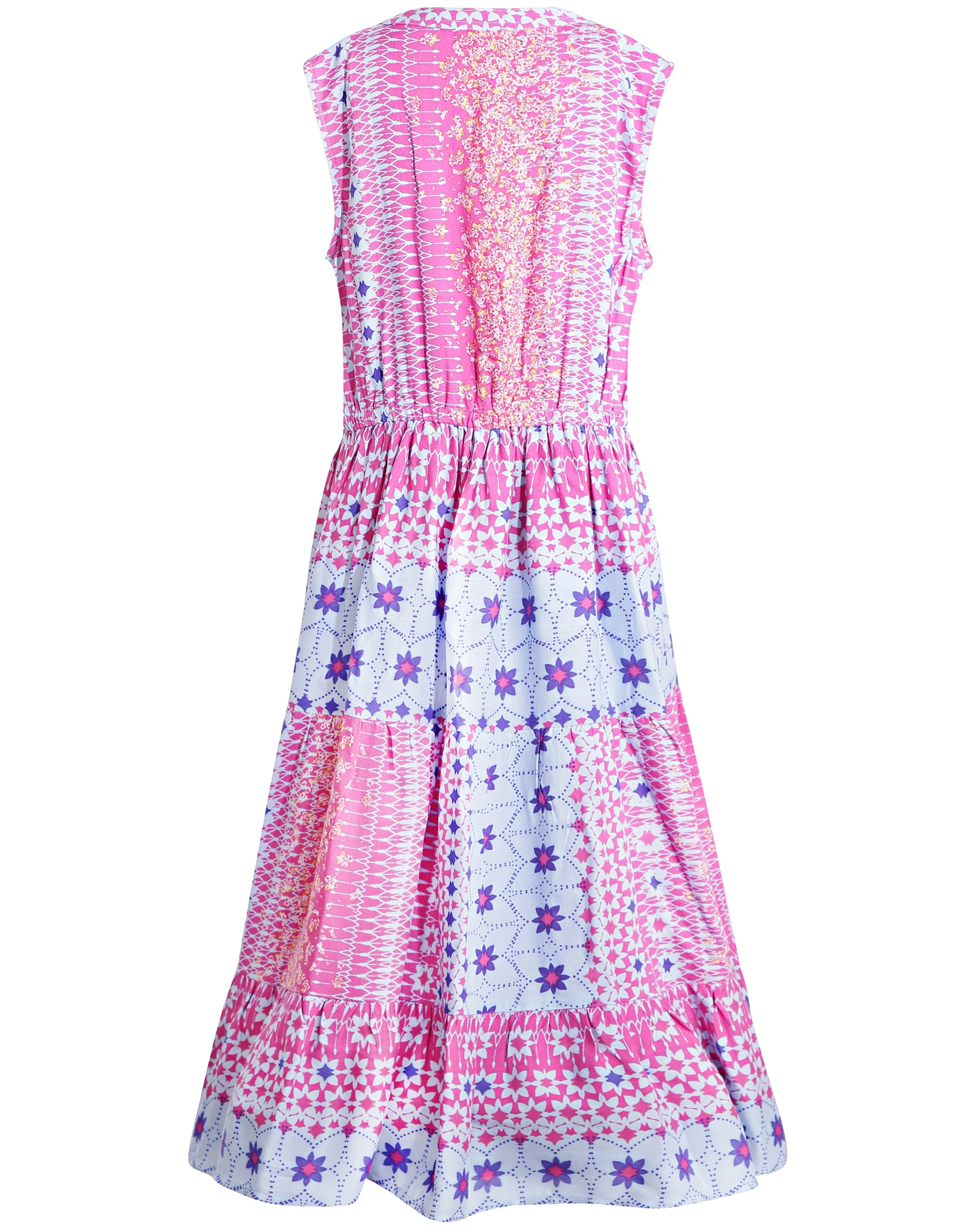 Kleid HIPPIE ärmellos in fuchsia