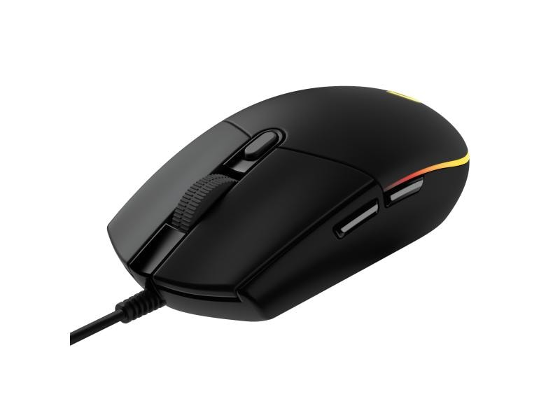 Logitech Gaming-Maus G203 Lightsync Schwarz Reaktionsschnelle und leichte USB-Gamingmaus