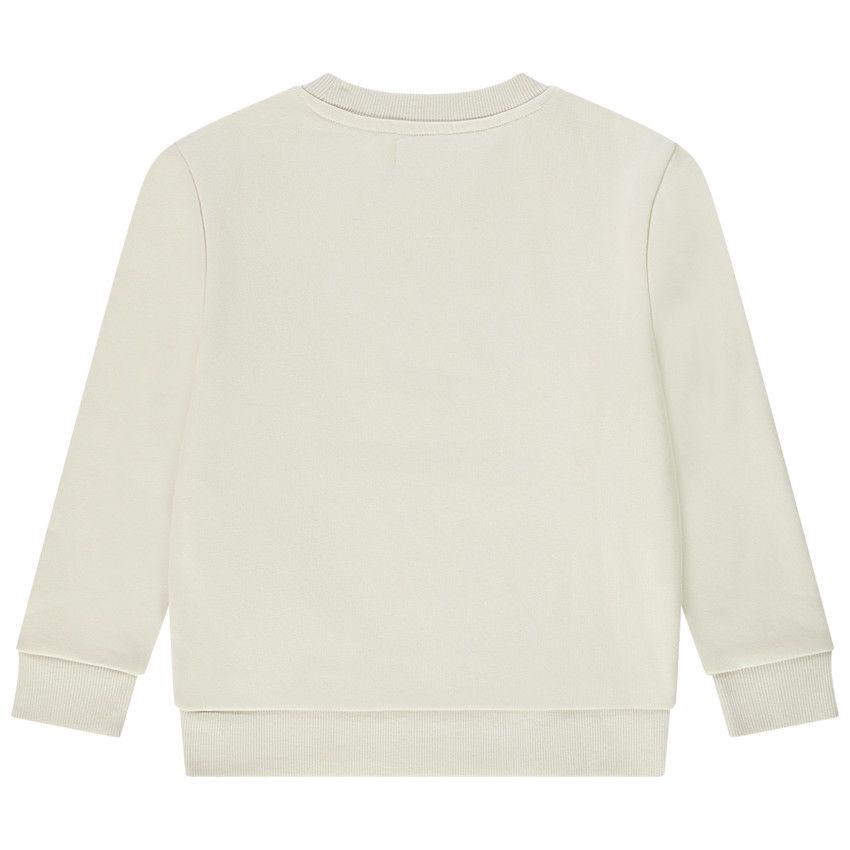 Sweat en molleton print fantaisie pour garçon - Ecru