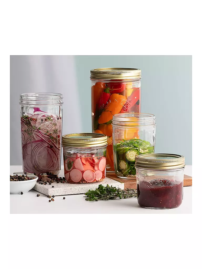 KILNER Einmachglas mit weiter Öffnung 200ml Glas/Metall transparent