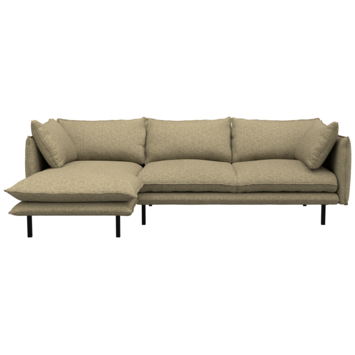 KARWEI hoekbank Gayle taupe met verlenging links