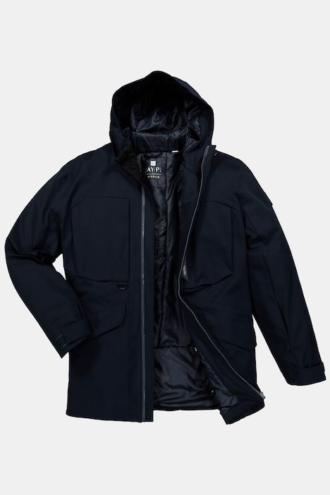 JAY-PI Ski-Jacke mit Reflektor-Detail, Skiwear, Vollfunktion, Kapuze, bis 7 XL