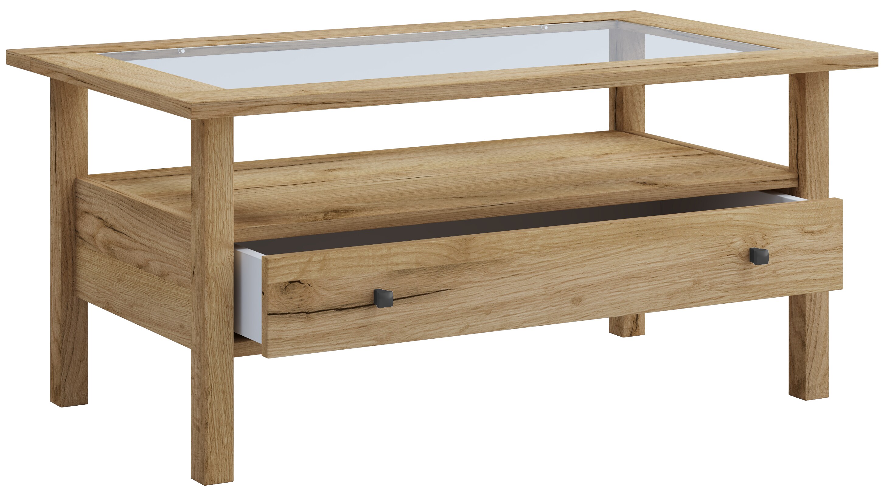VCM Holz Beistelltisch Couchtisch Sofatisch Wohnzimmertisch Schublade Lingis L