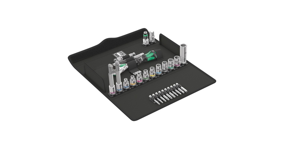 WeraBicycle Set 7, 27‑delig gereedschapsset  (Zwart/groen)
