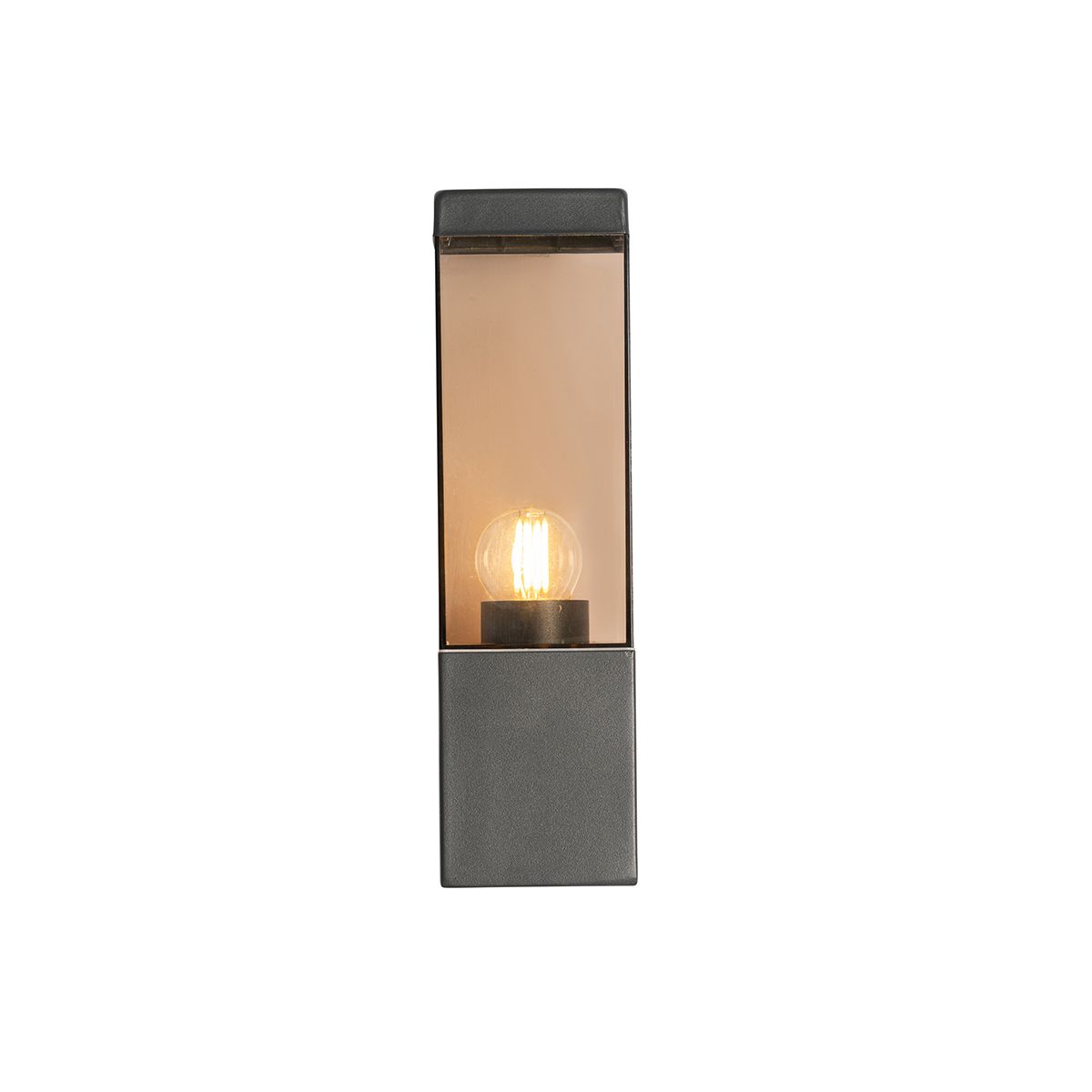 Moderne buiten wandlamp donkergrijs met smoke - Malios