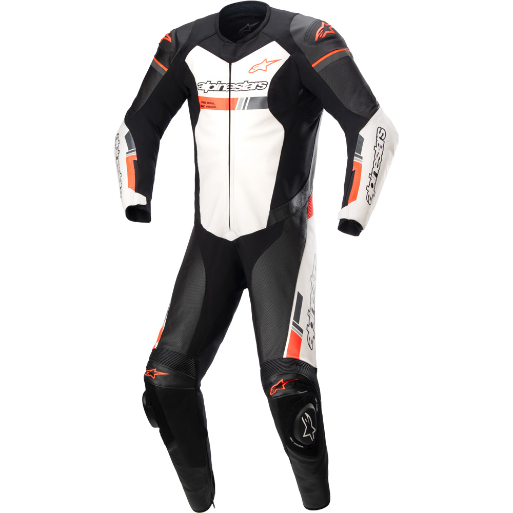 Alpinestars - Combinaison GP Force Chaser - 1 pièce Noir / Blanc / Rouge fluo