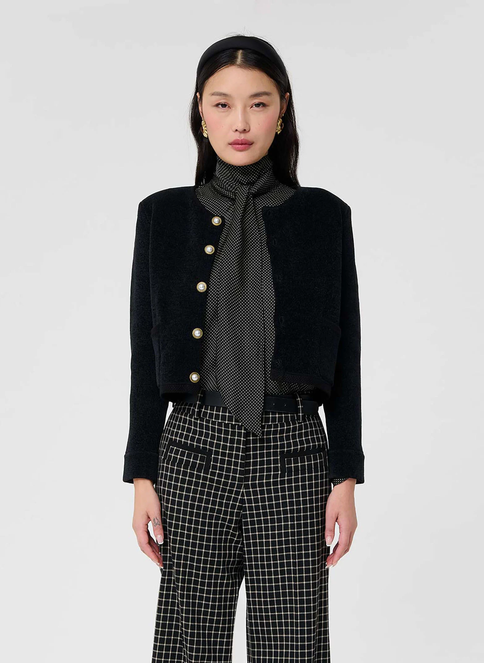 GUEST - Cardigan en maille recyclée | Noir