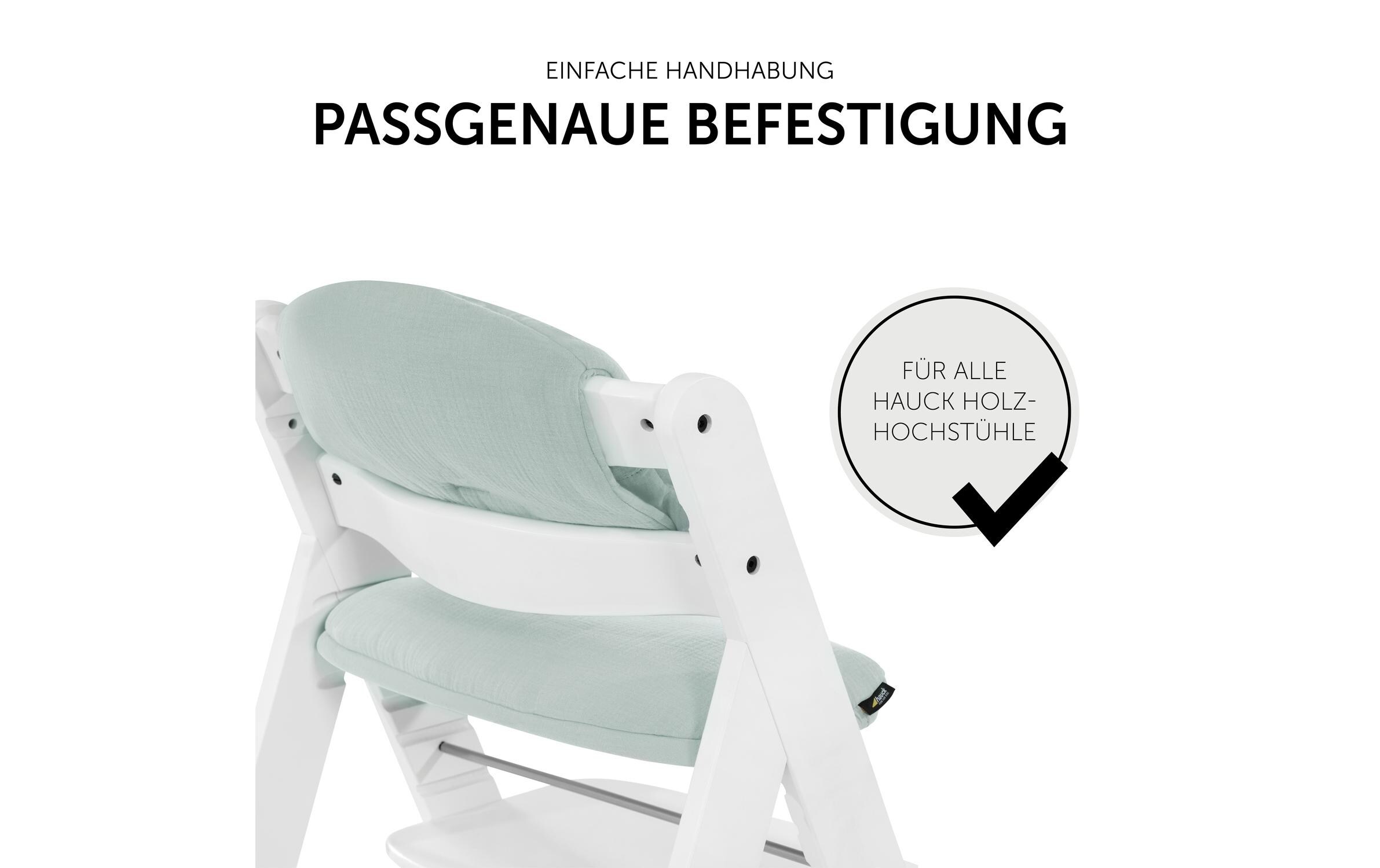 Sitzkissen Select Muslin Mint zu Alpha+Hochwertige Hochstuhlauflage