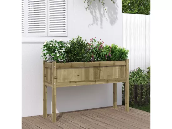 Jardinière avec pieds 110x31x70 cm bois de pin imprégné